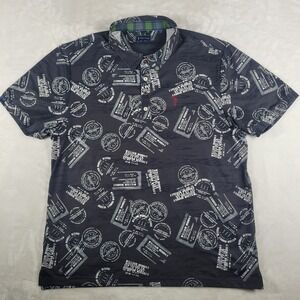 William Murray‎ Polo Shirt Men's 2XL Black Bourbon Whiskey Performance Golf